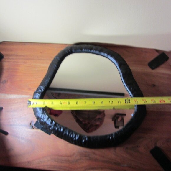 14" Hammered Outlined Mirror, Matte Black from India NWT Sagebrook Home (W4499) - Picture 5 of 9